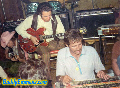 Curly on guitar and Buddy on steel - 1972