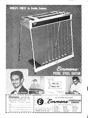 Oct 1965 Emmons Guitar ad